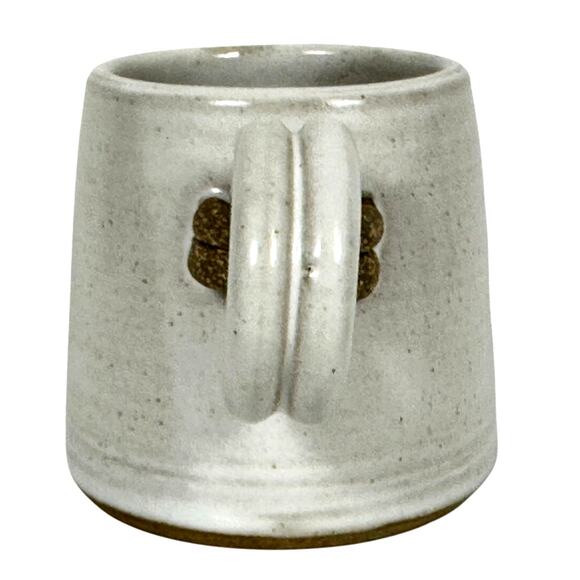 White Ash Hand Crafted Coffee Mug with Double Loop Handle-Exceptional! - Picture 4 of 8